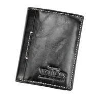 Portfele - Portfel Męski Skórzany WILD Skóra Licowa Mały Pionowy Bez Zapięcia RFID N915 10,5 x 9 x 2 [cm] - miniaturka - grafika 1