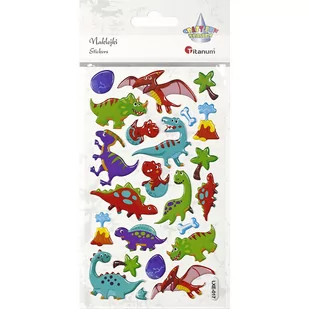 Naklejki wypukłe dinozaury 23szt Nowa - Zabawki kreatywne - miniaturka - grafika 1