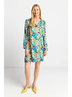 Sukienki - Rich & Royal Sukienka w kolorze turkusowo-pomarańczowym - miniaturka - grafika 1