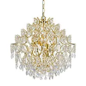 Lampy sufitowe - Lampa wisząca Sofiero 5 x 40 W E14 złota szczotkowana 106548 - miniaturka - grafika 1