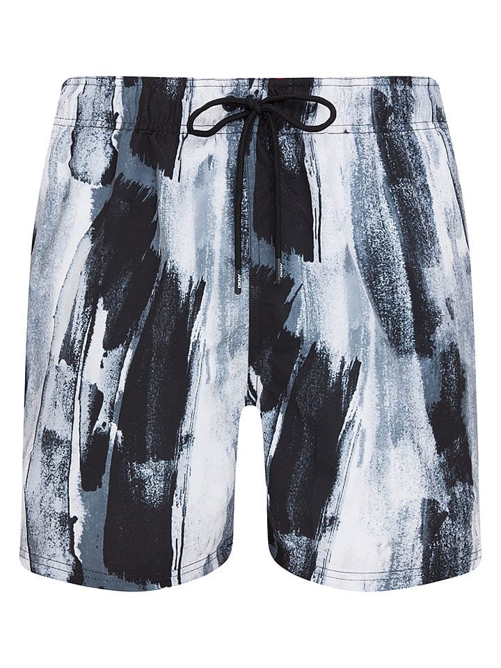 DKNY Szorty kąpielowe w kolorze czarno-błękitnym