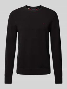 Sweter z dzianiny z okrągłym dekoltem - Swetry męskie - miniaturka - grafika 1