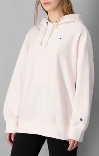 Champion Wmns Hooded Sweatshirt Small Logo Pink - M - Bluzy damskie - miniaturka - grafika 1