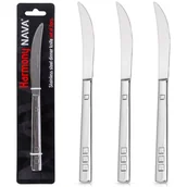 Noże stołowe - NOŻE STOŁOWE STALOWE KOMPLET NOŻY OBIADOWYCH SZTUĆCE 3-ELE NÓŻ HARMONY NAVA 10-121-052 - miniaturka - grafika 1