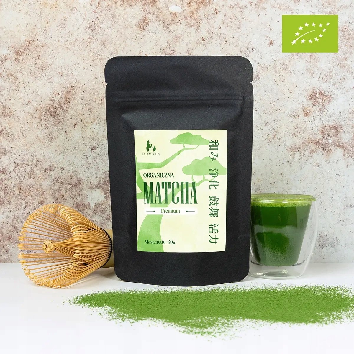 Japońska, organiczna herbata Matcha Premium Nomads 50 g