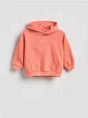 Bluzy i sweterki niemowlęce - Reserved - Bawełniana bluza z kapturem - czerwony - miniaturka - grafika 1