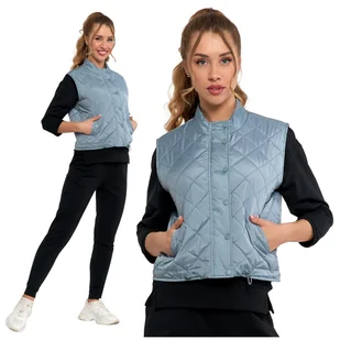 KAMIZELKA DAMSKA PRZEJŚCIOWA MORAJ KRÓTKI BEZRĘKAWNIK KLASYCZNY PIKOWANY L - Kamizelki damskie - miniaturka - grafika 1