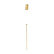 Lampy sufitowe - Złota wisząca lampa LED Sparo o średnicy 60 cm, idealna do salonu - miniaturka - grafika 1