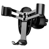 Uchwyty samochodowe do telefonów - Baseus Mini uchwyt grawitacyjny samochodowy do kratki black SUYL-G01 - miniaturka - grafika 1