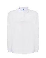 Odzież medyczna - Koszulka polo medyczna męska biała rękaw długi L - miniaturka - grafika 1