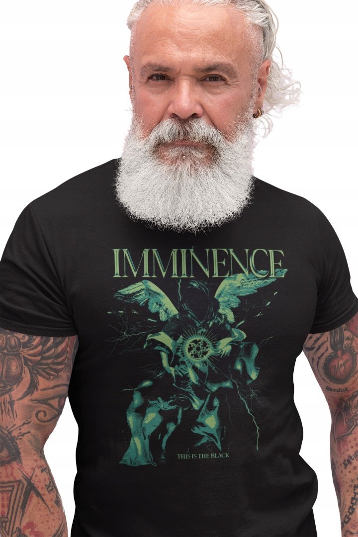 IMMINENCE KOSZULKA MĘSKA CZARNA T-SHIRT metalcore metal rock prezent L