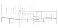 Łóżka - Białe metalowe łóżko małżeńskie 160x200 cm - Velonis - miniaturka - grafika 1