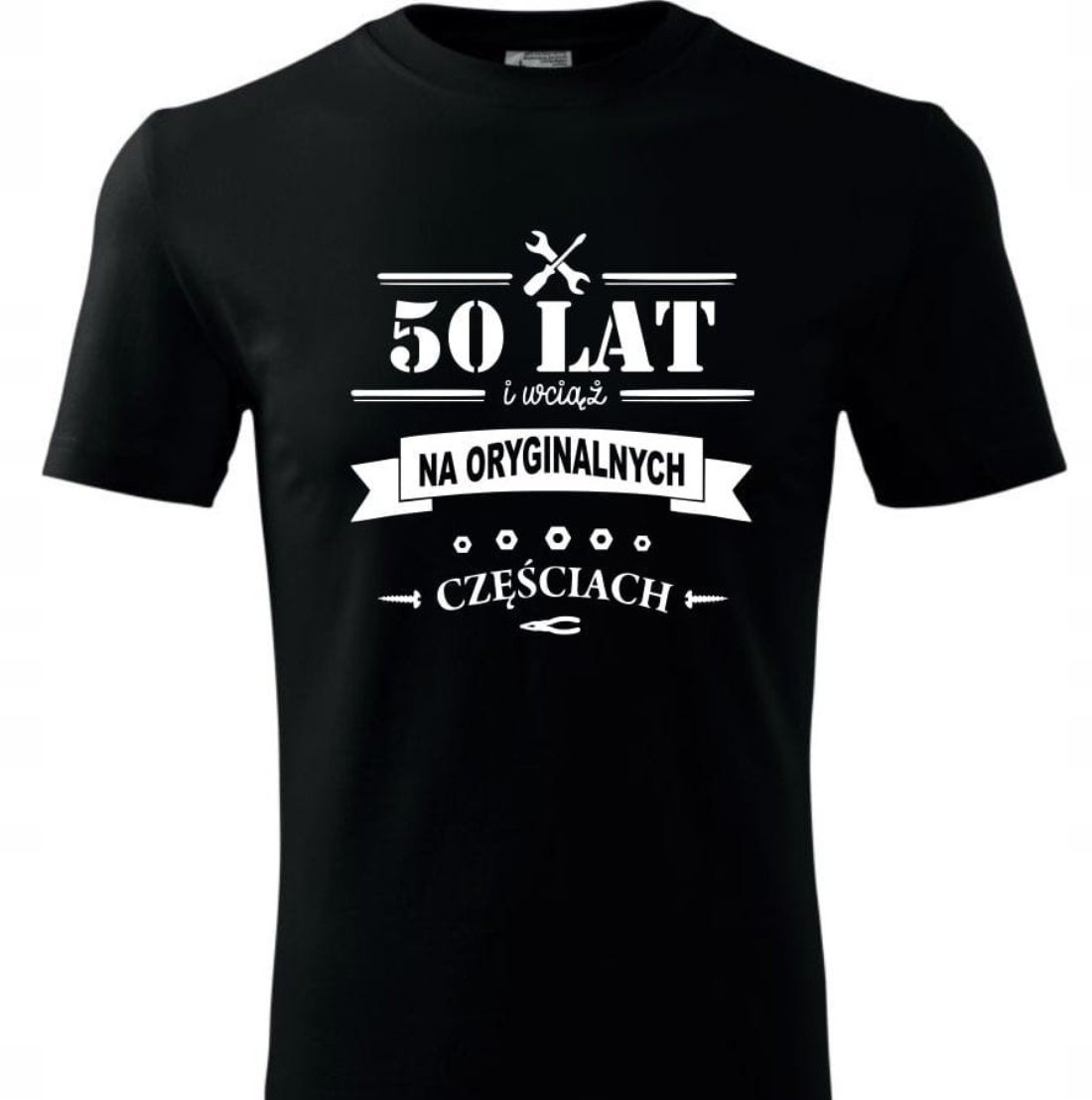 KOSZULKA MĘSKA ŚMIESZNA T-SHIRT Dla 50 latka 50 lat prezent 1975 r. L #38