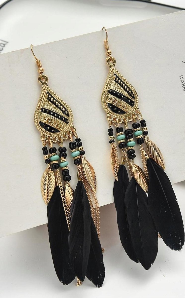 KOLCZYKI ZWISAJĄCE BOHO DŁUGIE PIÓRA! POLECAM!