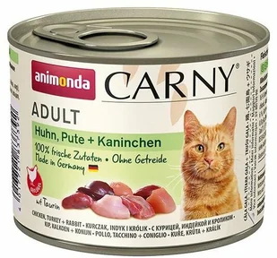 Animonda Carny Dorosłe Indyk + Królik Puszka 200g 1142 - Mokra karma dla kotów - miniaturka - grafika 2