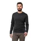 Koszulki sportowe męskie - Męska koszulka termoaktywna Jack Wolfskin SKY THERMAL L/S M black - XXL - miniaturka - grafika 1