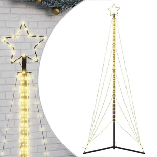 vidaXL Lampki choinkowe, 525 ciepłych białych LED, 302 cm - Ozdoby bożonarodzeniowe - miniaturka - grafika 1