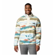 Bluzy sportowe męskie - Męska bluza Columbia Helvetia™ II Printed Half Snap Fleece Rozmiar: XL / Kolor: biały/niebieski - miniaturka - grafika 1
