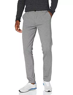 Spodenki męskie - Blend BHBHNAPA Pants Pants męskie spodnie z materiału, długie spodnie slim fit, Pewter Mix (70817), 36W / 34L - grafika 1