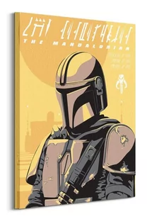 Star Wars The Mandalorian Illustration - obraz na płótnie - Obrazy i zdjęcia na płótnie - miniaturka - grafika 1
