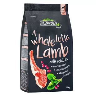 Greenwoods, Jagnięcina z ziemniakami, szpinakiem i żurawiną - 1,5 kg - Sucha karma dla psów - miniaturka - grafika 1