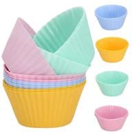 Formy do ciast - Foremki silikonowe do muffinek Springos na 12 szt. babeczek kolorowe - miniaturka - grafika 1