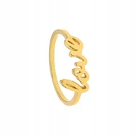 Pierścionki - Złoty Pierścionek Z Napisem Love - Pr. 585 - miniaturka - grafika 1