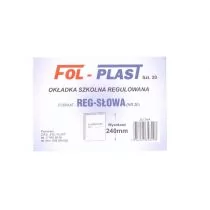 Fol-Plast okładki Okładka szkolna Słowa regulowana nr20 240x335mm OK33FP - Dyplomy i okładki - miniaturka - grafika 1