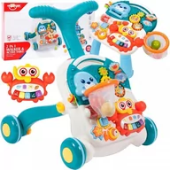 Zabawki interaktywne dla dzieci - Stolik Interaktywny Chodzik Panel Kosz Pchacz 5W1 - miniaturka - grafika 1