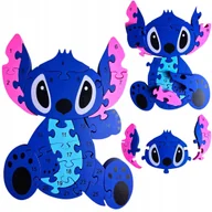 Zabawki interaktywne dla dzieci - EDUKACYJNE Lilo Stitch PUZZLE DREWNIANE LITERKI CYFERKI Prezent dla Dzieci - miniaturka - grafika 1