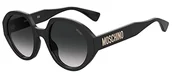 Okulary przeciwsłoneczne - Moschino MOS126/S Kobiety Okulary przeciwsłoneczne BLACK/DARK GREY SHADED 53/22/140 - miniaturka - grafika 1