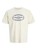 Koszulki męskie - Jack & Jones Koszulka w kolorze kremowym - miniaturka - grafika 1