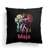 Poduszki dekoracyjne - Foto Poduszka Czarna Monster High Lalki Prezent #1 - miniaturka - grafika 1