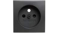 Gniazdka elektryczne - Hager Polo B.Kwadrat/B.3/B.7 Płytka czołowa gniazda z/u z przesłonami antracyt 3965768996 3965768996 - miniaturka - grafika 1