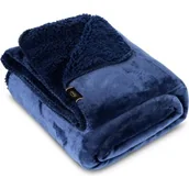 Koce - Koc EUROFIRANY Tedy 70 x 160 cm Granatowy - miniaturka - grafika 1