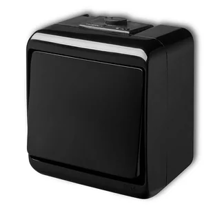 JUNIOR łącznik hermetyczny jednobiegunowyn/t IP44 czarny - Wyłączniki światła i elektryczne JUNIOR łącznik hermetyczny jednobiegunowyn/t IP44 czarny - Wyłączniki światła i elektryczne - miniaturka - grafika 1