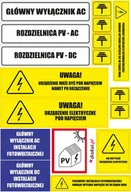 Akcesoria motoryzacyjne - NOWE wymogi naklejki elektryczne FOTOWOLTAIKA PV 10szt. - miniaturka - grafika 1