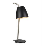 Lampy stojące - Markslojd Spin 107730 Lampa stołowa lampka 1x40W E14 czarny/stal - miniaturka - grafika 1