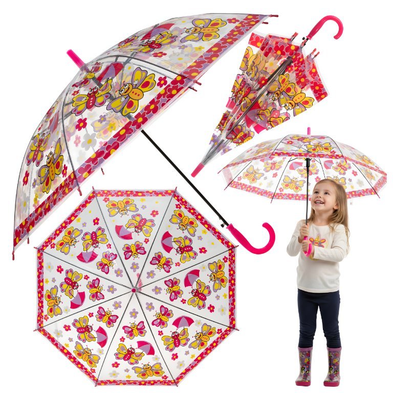 PARASOL DZIECIĘCY PARASOLKA DZIECIĘCA DLA DZIECI PRZEZROCZYSTA AUTOMATYCZNA