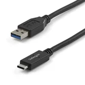 Kable komputerowe i do monitorów - StarTech USB31AC1M kabel USB 1 m USB 3.2 Gen 2 (3.1 Gen 2) USB A USB C Czarny - miniaturka - grafika 1