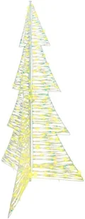 vidaXL Choinka z 240 diodami LED Ciepła biel 180 cm PET - Ozdoby bożonarodzeniowe - miniaturka - grafika 1