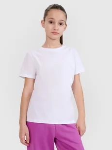 4F T-shirt regular gładki dziewczęcy - biały 122 (6-7 lat) - Koszulki dla dziewczynek 4F T-shirt regular gładki dziewczęcy - biały 122 (6-7 lat) - Koszulki dla dziewczynek - miniaturka - grafika 1