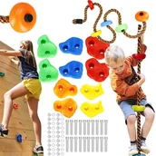 Place zabaw - Zestaw do wspinaczki lina kamienie uchwyty - miniaturka - grafika 1