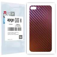 Szkła hartowane na telefon - Folia naklejka skórka strukturalna na TYŁ do Apple iPhone 8 Plus - Carbon Kameleon CAKA5 - apgo SKINS - miniaturka - grafika 1