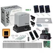 Zestawy do bram - FAAC Zestaw DELTA 3 741 230V do bram przesuwnych do 900 kg + Lampa XLED + Listwa (5 m) - miniaturka - grafika 1