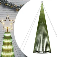 Choinki - vidaXL Choinka w kształcie stożka 1544 LED ciepły biały 500 cm - miniaturka - grafika 1