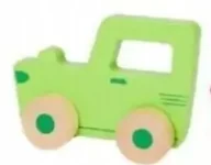Figurki dla dzieci - Drewniana figurka z kółkami Auto - miniaturka - grafika 1