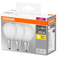 Żarówki LED - Osram Żarówka LED E14 4W ciepła biel 470 lumenów, 3 szt. - miniaturka - grafika 1