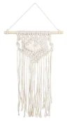 Figurki dekoracyjne - Makrama Biała Na Gałęzi Łapacz Snów Boho H: 48 Cm - miniaturka - grafika 1
