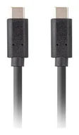 Kable USB - Lanberg kabel USB-C 3.1 gen 2 M/M 1m PD 100W czarny - miniaturka - grafika 1